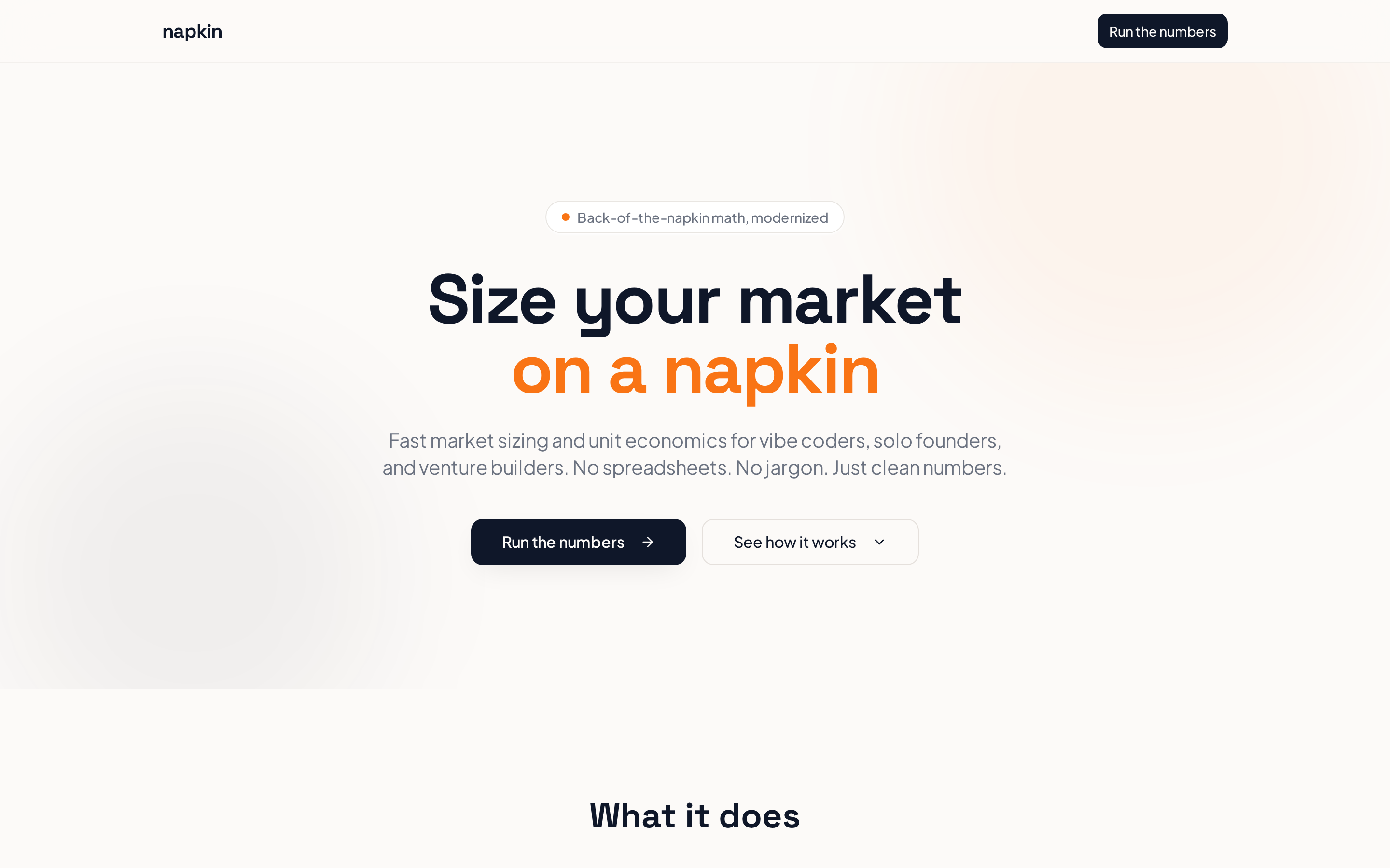 Napkin preview